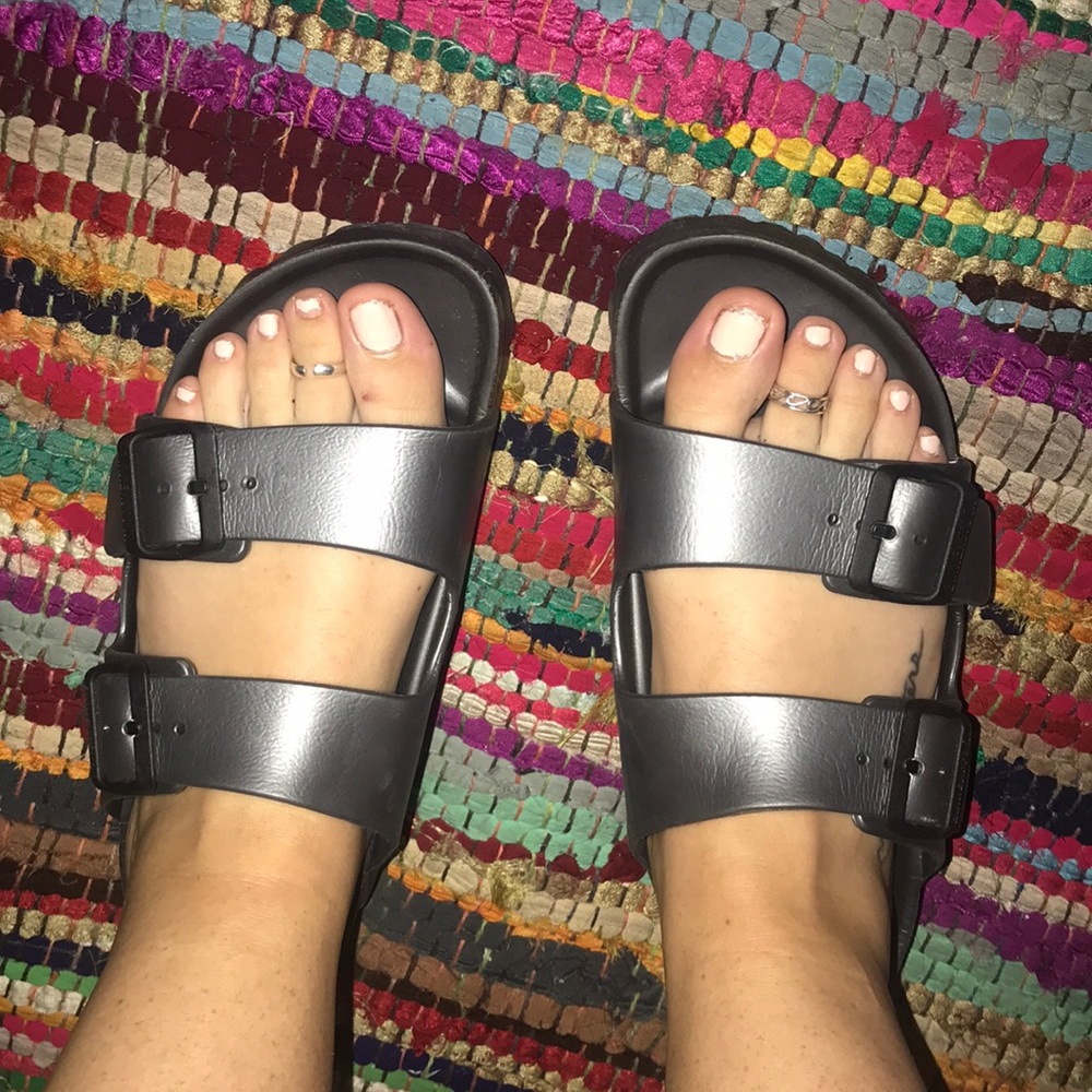 BIRKENSTOCK RUBBER ARIZONA SLIP ONS